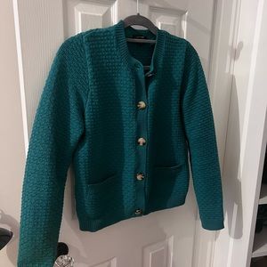 Ann Taylor Green Sweater Jacket
